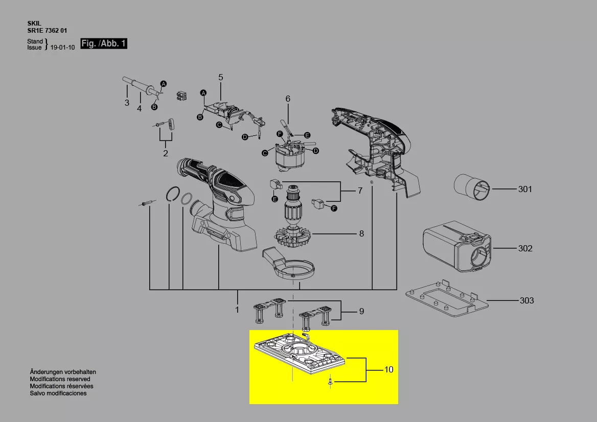 plateau de ponçage réf 2826644001 Skil